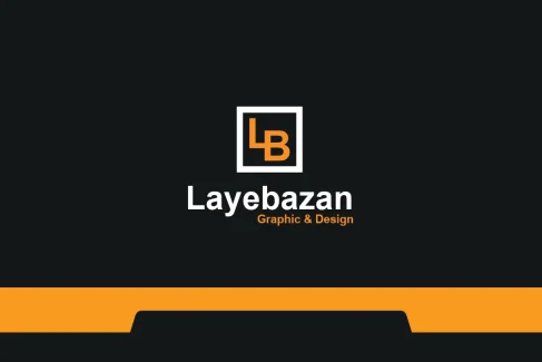 کارت ویزیت شرکتی مشکی و نارنجی | قالب حرفه‌ای کارت ویزیت لایه‌باز